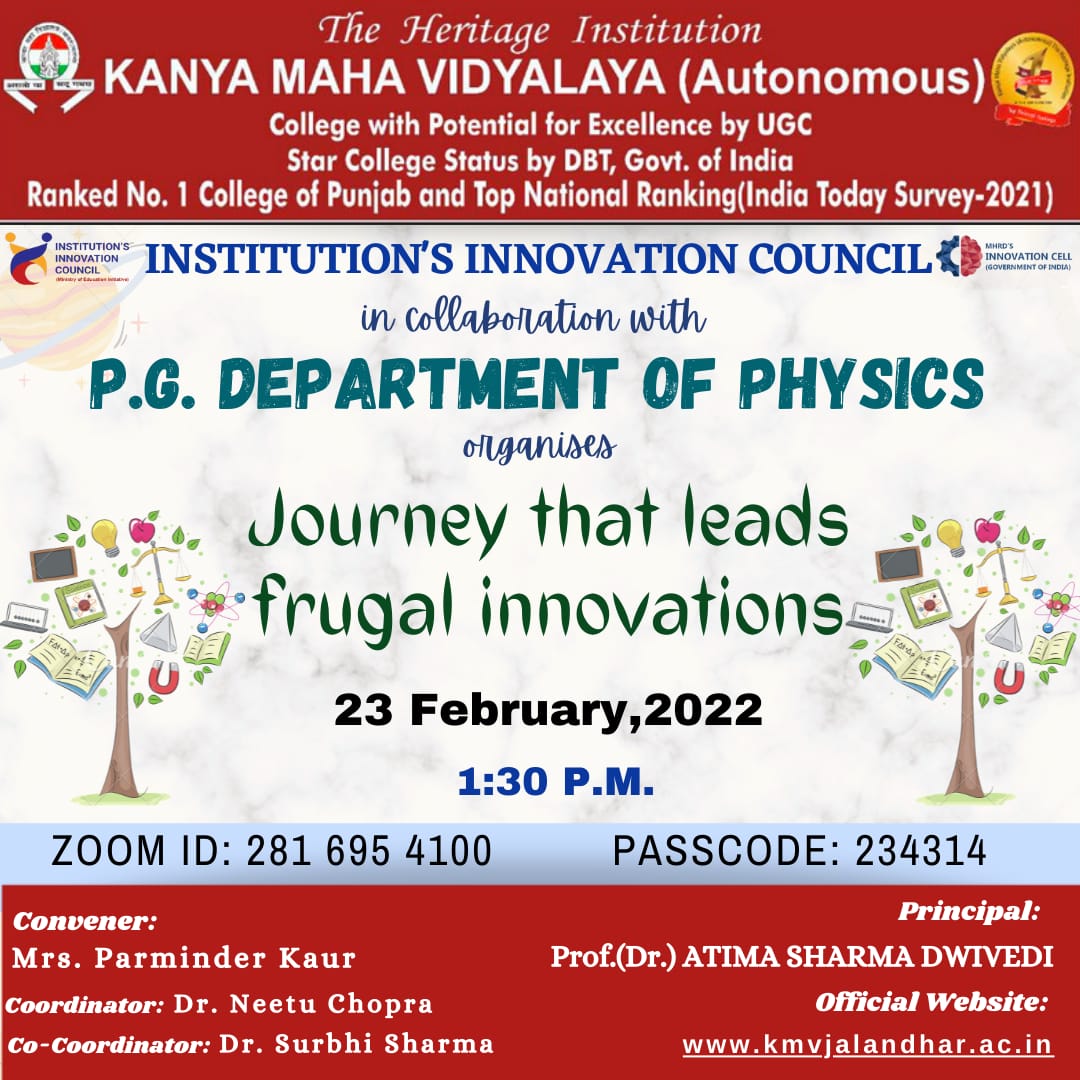 Frugal Innovation 23 Feb 2022